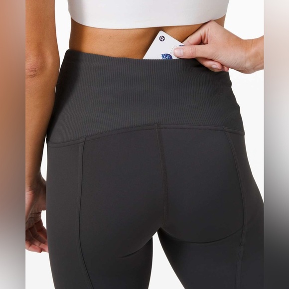 Lululemon Train Free High-Rise Crop 23" Nulux in Graphite Grey W6BB4S - Picture 5 of 12